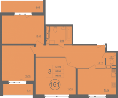 Ремонт трехкомнатной квартиры в ЖК Новые Ватутинки